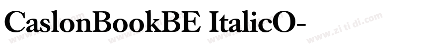 CaslonBookBE ItalicO字体转换